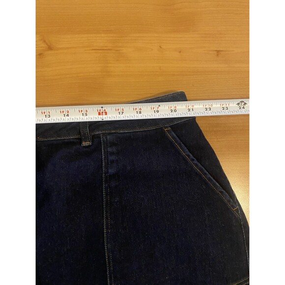 Universal Standard Denim Skirt Size L (22-24) Blue Zip /Button Front New w/ Tags - Picture 7 of 11